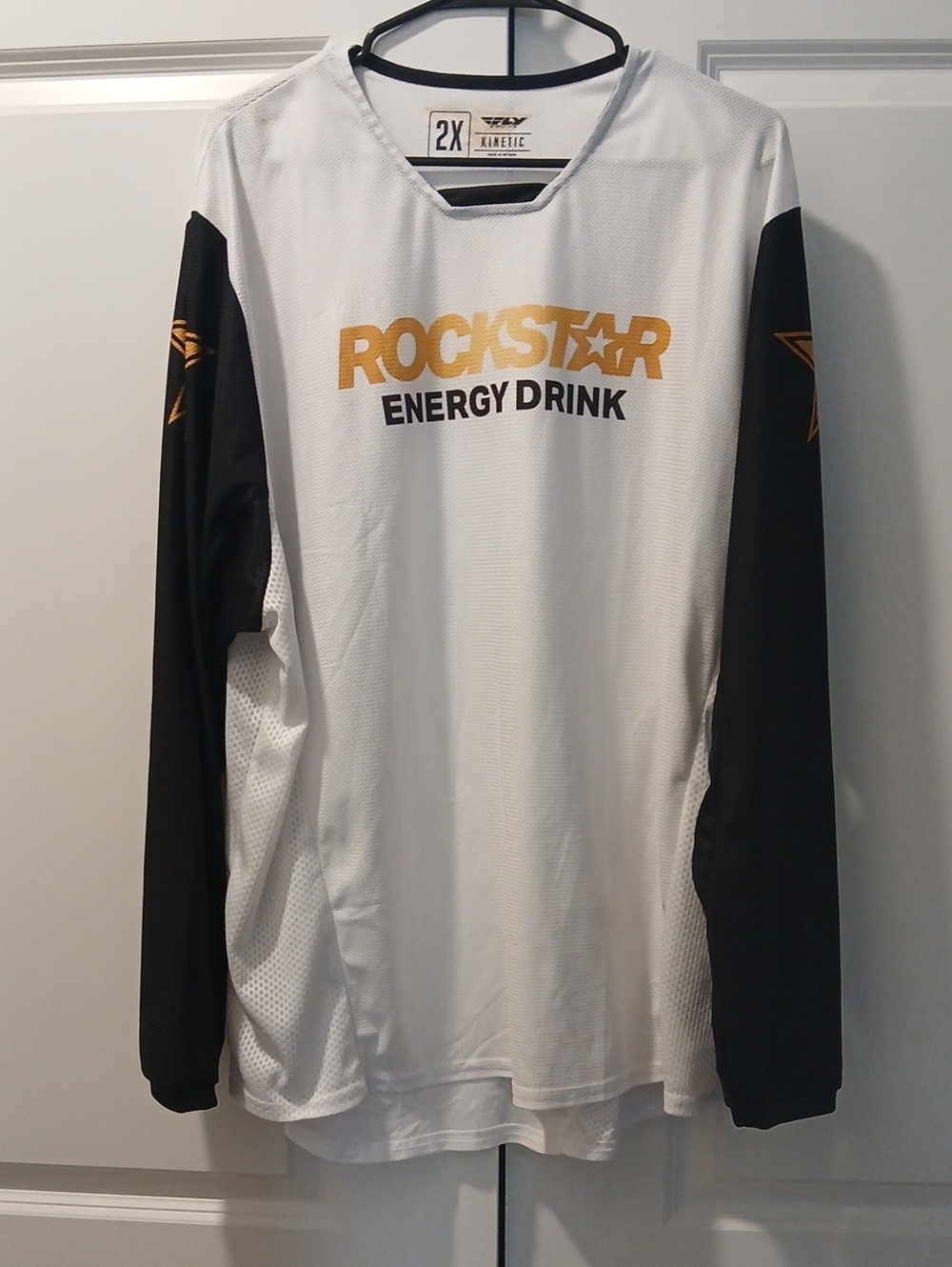 Rockstar Energy White & Black Long Sleeve Jersey - Men